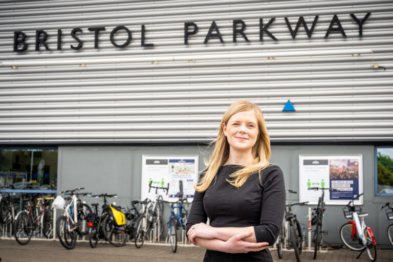 Claire Hazelgrove at Bristol Parkway station